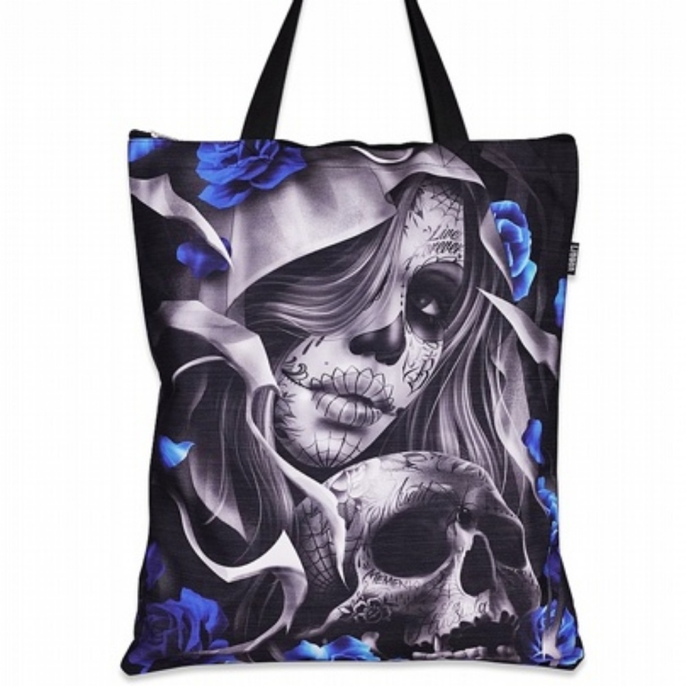 Liquor Brand Los Muertos Tote Bag Sugar Skull